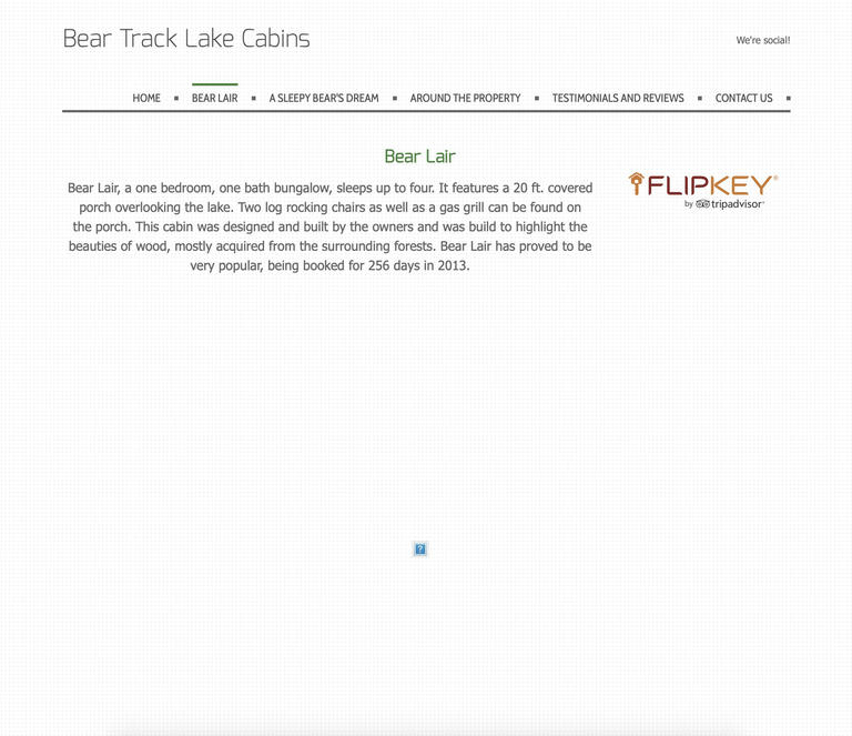 Screenshot of third website design